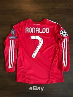 Adidas Real Madrid Cristiano Ronaldo CR7 CL Third Jersey M Long Sleeve Red Top