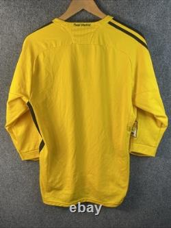 Adidas Real Madrid FC 08'/09' Goalkeeper Jersey Yellow Sz Large Football RARE