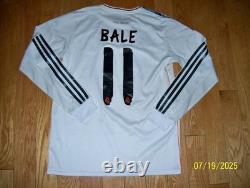 Adidas Real Madrid Gareth Bale Home Long Sleeve Jersey 2013/2014 Size Medium Men