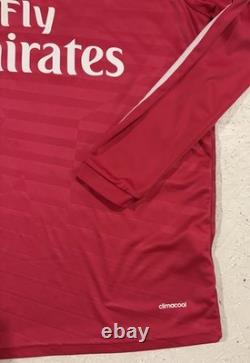 Adidas Real Madrid Gareth Bale Pink Long Sleeve Soccer Jersey Patch Mens M