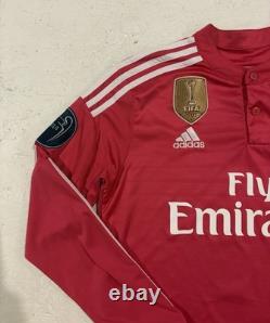 Adidas Real Madrid Gareth Bale Pink Long Sleeve Soccer Jersey Patch Mens M