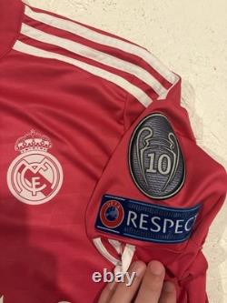 Adidas Real Madrid Gareth Bale Pink Long Sleeve Soccer Jersey Patch Mens M