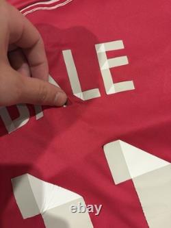 Adidas Real Madrid Gareth Bale Pink Long Sleeve Soccer Jersey Patch Mens M