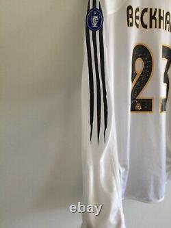 Adidas Real Madrid Home 2004-05 Long Sleeve jersey White Black Size S Men's Only