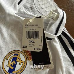 Adidas Real Madrid Home Authentic L/S Soccer Jersey 2024-2025 2XL
