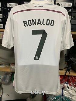 Adidas Real Madrid Home Jersey 14/15 Cristiano Ronaldo #7 Size Large Only CR7