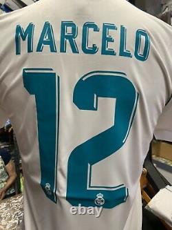 Adidas Real Madrid Home Jersey White 2017-18 #12 MARCELO Size Mans XL Only