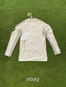 Adidas Real Madrid Home Long Sleeve Jersey 25/26 White/YellowithBlack
