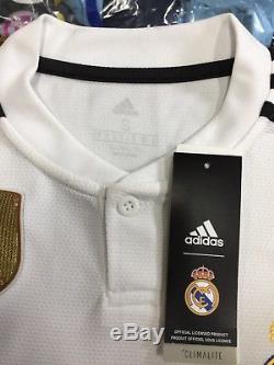 Adidas Real Madrid Home Soccer Jersey 2018-2019 Champions Patches Size Large