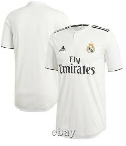 Adidas Real Madrid Home White Authentic Shirt 2018-2019 Large Size For Men