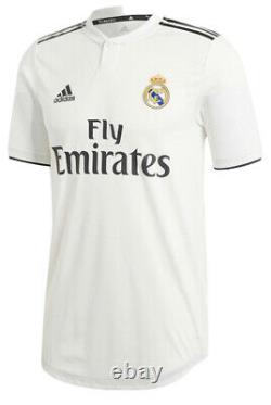 Adidas Real Madrid Home White Authentic Shirt 2018-2019 Large Size For Men