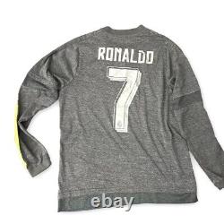 Adidas Real Madrid Jersey #7 Ronaldo Soccer Long Sleeve Jersey Size Small