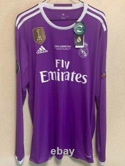 Adidas Real Madrid Jersey soccer Long Sleeve 2016/17 Ronaldo #7 Size L Portugal