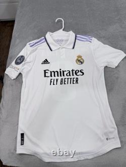 Adidas Real Madrid Karim Benzema 120 Anos 2022/23 Soccer Jersey Medium White