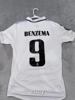 Adidas Real Madrid Karim Benzema 120 Anos 2022/23 Soccer Jersey Medium White
