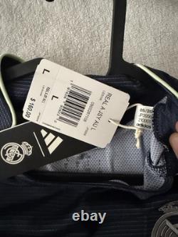 Adidas Real Madrid Kylian Mbappé #10 Long Sleeve Soccer Jersey Navy L