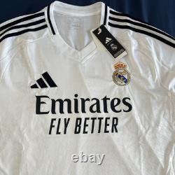 Adidas Real Madrid L/S Home Soccer White Jersey Shirt 24/25 IT3442 Men Sz XL NWT