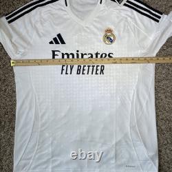 Adidas Real Madrid L/S Home Soccer White Jersey Shirt 24/25 IT3442 Men's Size XL