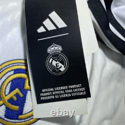 Adidas Real Madrid L/S Home Soccer White Jersey Shirt 24/25 IT3442 Men's Size XL