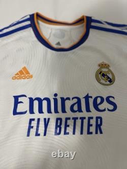 Adidas Real Madrid Long Sleeve Match Authentic Home Jersey 21/22 Size L