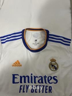 Adidas Real Madrid Long Sleeve Match Authentic Home Jersey 21/22 Size L
