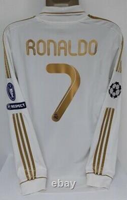 Adidas Real Madrid Ls Long Sleeve Champions 2012 Ronaldo S Original Jersey Shirt