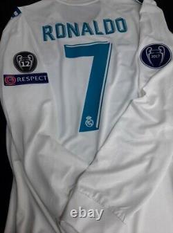 Adidas Real Madrid Ls Long Sleeve Champions 2018 Ronaldo L Original Jersey Shirt