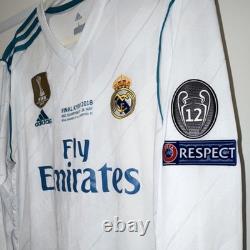Adidas Real Madrid Luka Modric #10 2018 Champions League Soccer Jersey White L