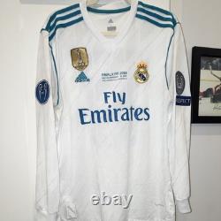 Adidas Real Madrid Luka Modric #10 2018 Champions League Soccer Jersey White L