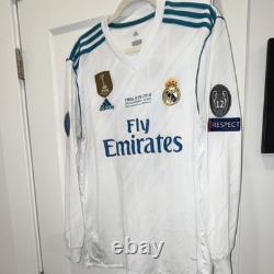 Adidas Real Madrid Luka Modric #10 2018 Champions League Soccer Jersey White L
