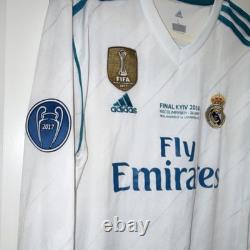 Adidas Real Madrid Luka Modric #10 2018 Champions League Soccer Jersey White L