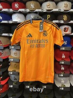 Adidas Real Madrid Mbappe 2024/25 Away Orange Official Licensed Jersey (Sz S)