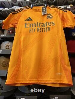 Adidas Real Madrid Mbappe 2024/25 Away Orange Official Licensed Jersey (Sz S)