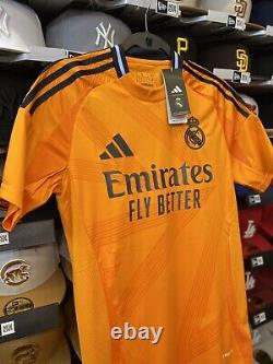 Adidas Real Madrid Mbappe 2024/25 Away Orange Official Licensed Jersey (Sz S)