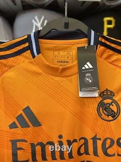 Adidas Real Madrid Mbappe 2024/25 Away Orange Official Licensed Jersey (Sz S)