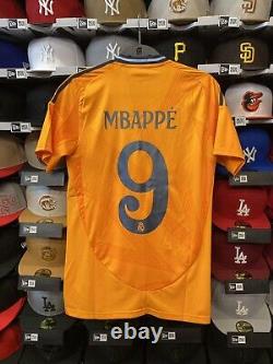 Adidas Real Madrid Mbappe 2024/25 Away Orange Official Licensed Jersey (Sz S)