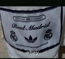 Adidas Real Madrid Men's Jersey T-Shirt, White and Purple ORIGINALS LARGE