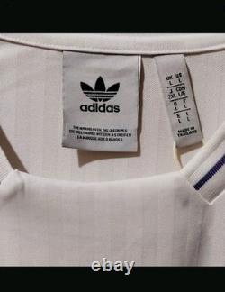 Adidas Real Madrid Men's Jersey T-Shirt, White and Purple ORIGINALS LARGE