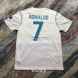Adidas Real Madrid Men's M White/Teal Cristiano Ronaldo #7 Jersey