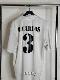 Adidas Real Madrid R. Carlos Soccer Jersey XL White Officially Licensed