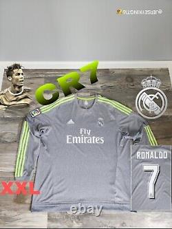 Adidas Real Madrid Ronaldo#7 2015/2016 away Jersey Long Sleeve Rare XXL