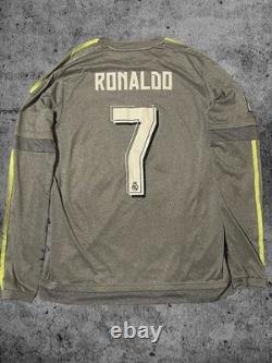 Adidas Real Madrid Ronaldo 7 Away 2015/16 Long Sleeve Jersey M