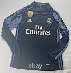 Adidas Real Madrid Ronaldo #7 Jersey 2016 Champions League Long Sleeve M Rare