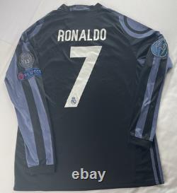 Adidas Real Madrid Ronaldo #7 Jersey 2016 Champions League Long Sleeve M Rare