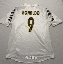 Adidas Real Madrid Ronaldo #9 Jersey 2004 2005 Home Siemens Mobile XL Soccer