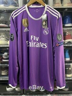 Adidas Real Madrid Ronaldo Away Jersey / Shirt 2016-17 sz XL Long Sleeve BNWT