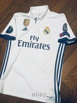 Adidas Real Madrid Ronaldo Jersey soccer Shirt 2016/17 Size S F/S Portugal CR7