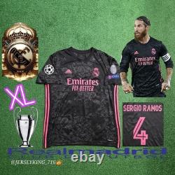 Adidas Real Madrid Sergio Ramos#4 2020/2021 third jersey Size XL 3rd