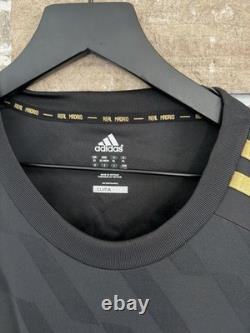 Adidas Real Madrid Sergio Ramos #4 ClimaCool Black/Gold Soccer Jersey Men XL