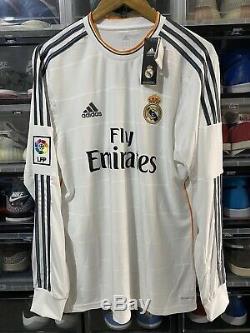 Adidas Real Madrid Sergio Ramos Home Jersey Shirt 2013-14 BNWT sz L Long Sleeve